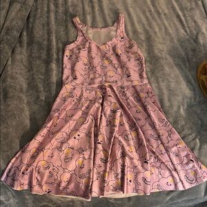 Pink lumpy space princess Dress with Fun Print